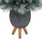 3.5ft. Pre-Lit Frosted Tip British Columbia Mountain Pine Artificial Christmas Tree in Gray Tripod Planter, Clear Lights